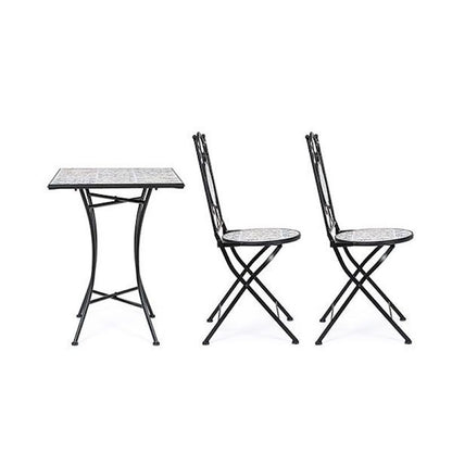 Bizzotto Erice Ensemble extérieur en acier et céramique 3PCS