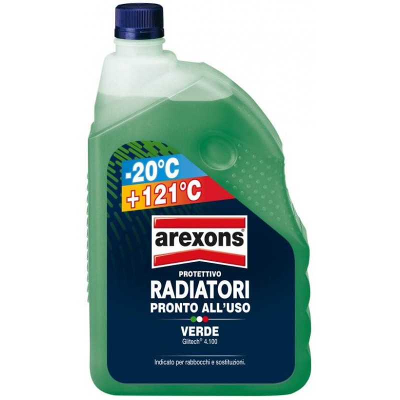 Arexons Liquide Antigel Protecteur pour Radiateurs jusqu'à -20°C/+121°C 2 Litres