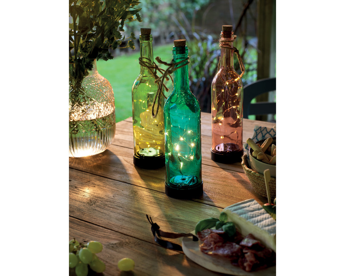 Lampe de jardin solaire en verre