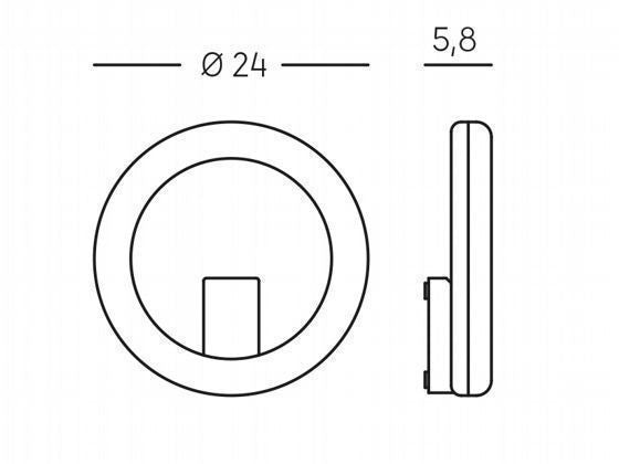 Applique LED 20W 4000K ligne graphite oméga