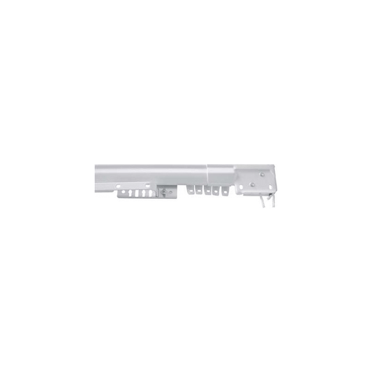 Glissière de Rideau Extensible en Acier Vernis Blanc 168/300 cm