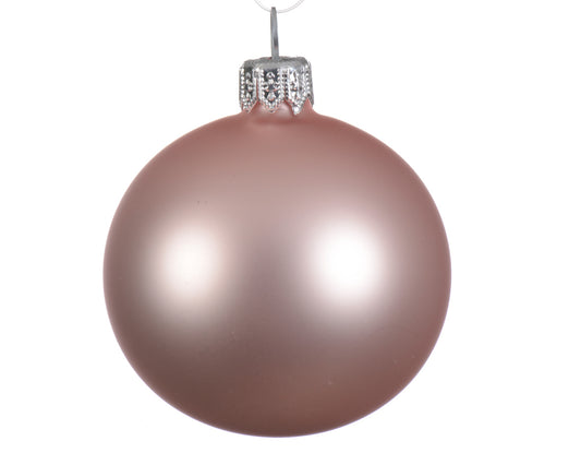 Boule de Noël Boule en verre opaque rose poudré ø 6cm