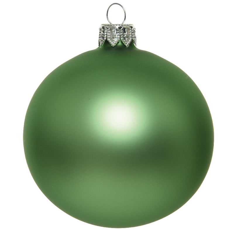 Boule de Noël vert gui mat Ø10