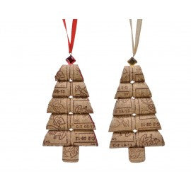 Cintre en liège pour décorations de Noël 2x7x h12 cm 1 pièce