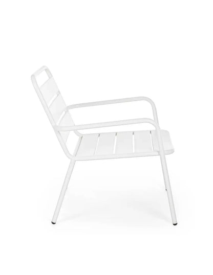 Fauteuil d'extérieur blanc 65x74x71h cm