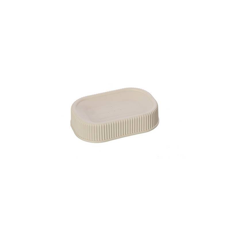 Porte-savon en plastique blanc crème Colorado