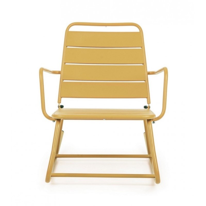 Rocking chair jaune ocre Lillian Bizzotto - Dimensions : 63 x 90 x 74h