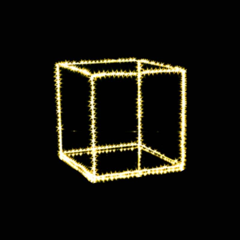 Cube lumineux avec microled classique 45 x 45 cm