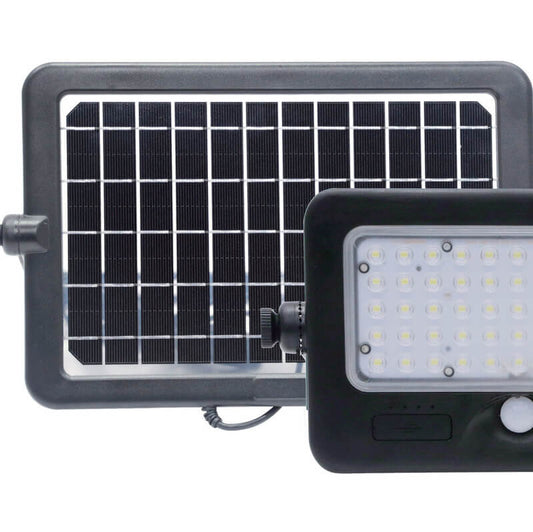 Projecteur Solaire LED Rechargeable 10W - 4000K-1100lm IP65 - Batterie Lithium