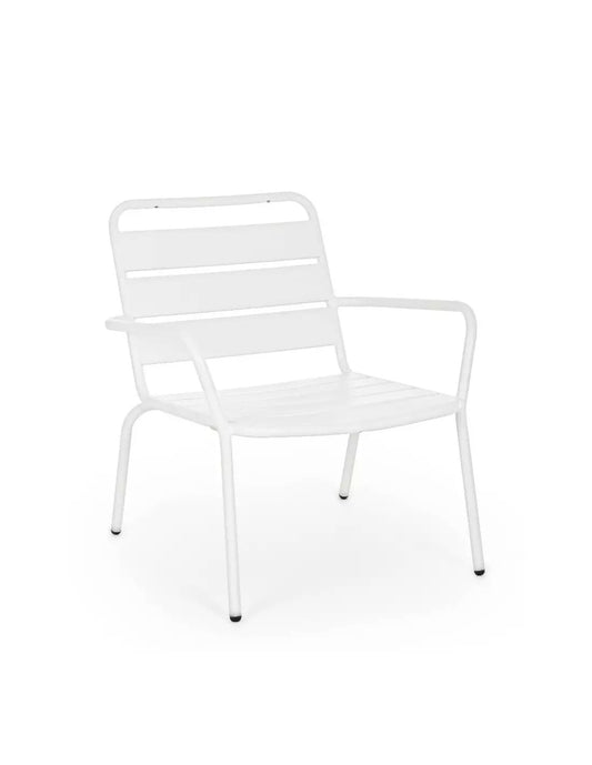 Fauteuil d'extérieur blanc 65x74x71h cm