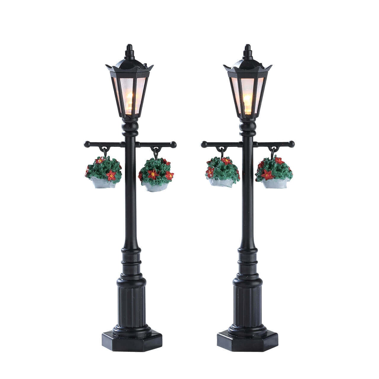 Lemax Old English Lamp Post Set Of 2 - Lot de 2 vieux lampadaires de village de Noël anglais