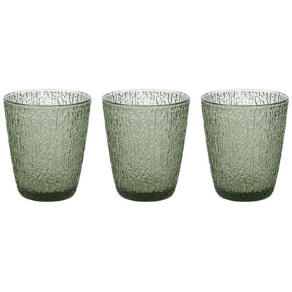 Lot de 3 verres en verre vert 280 Cc Ligne DAVOR