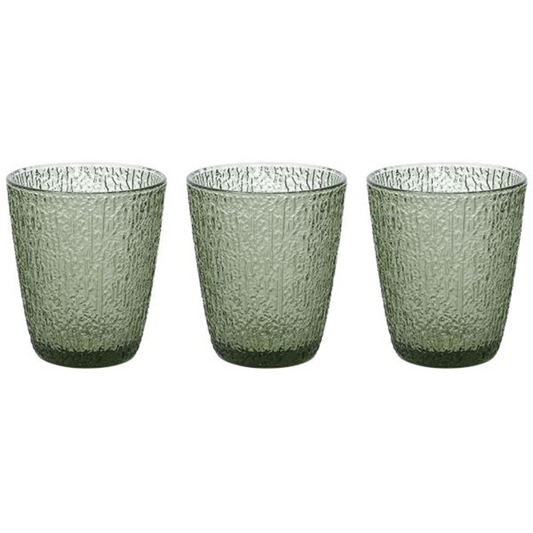 Lot de 3 verres en verre vert 280 Cc Ligne DAVOR