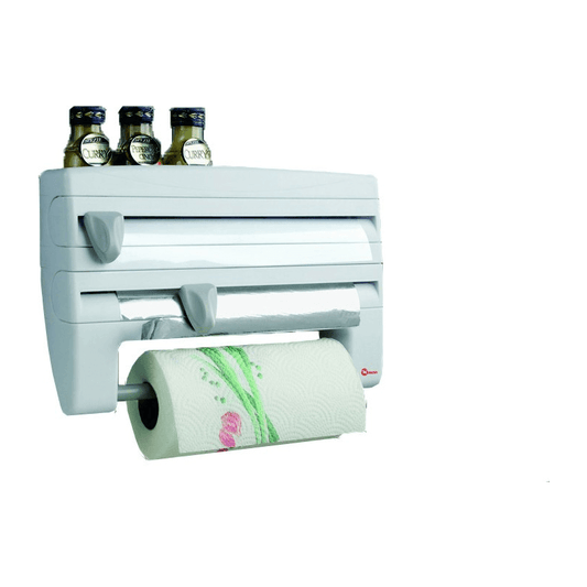 Dispensateur de roll'roll dans des rouleaux en plastique en métaltex