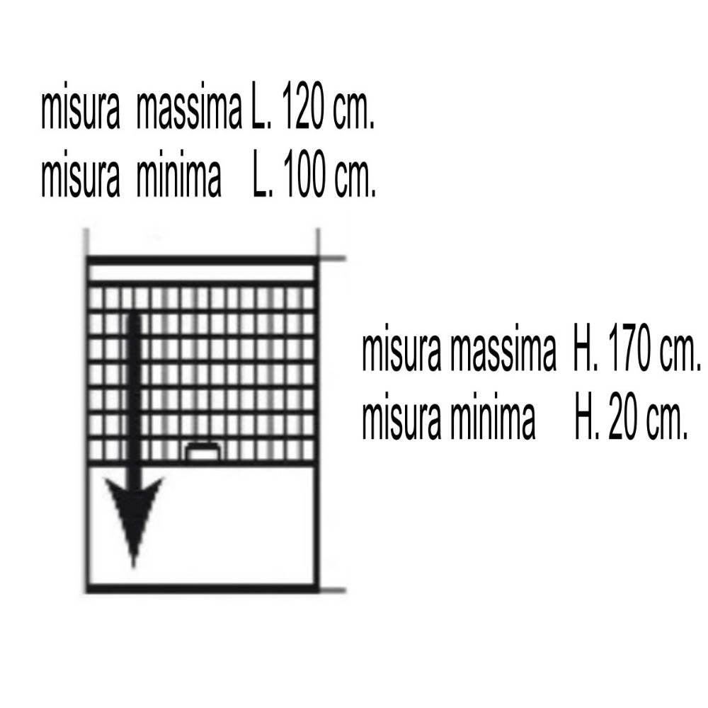 Vertical mince 120x170 blanc