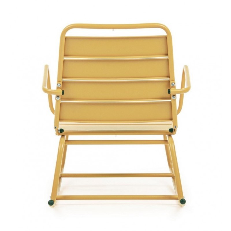 Rocking chair jaune ocre Lillian Bizzotto - Dimensions : 63 x 90 x 74h