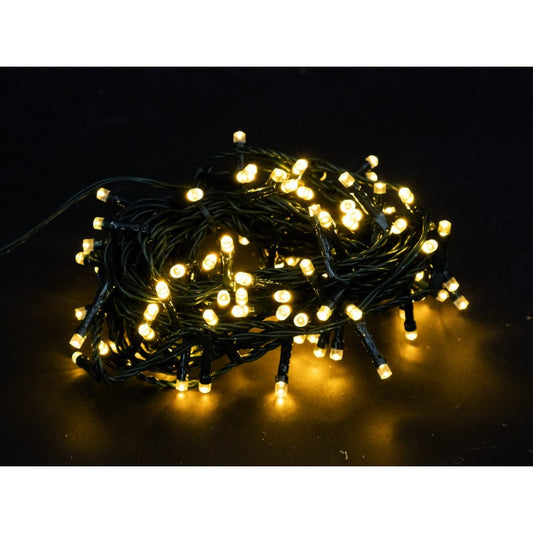 Guirlande lumineuse chaude d'extérieur 100 LED avec moteur et transformateur 5 + 5 cm