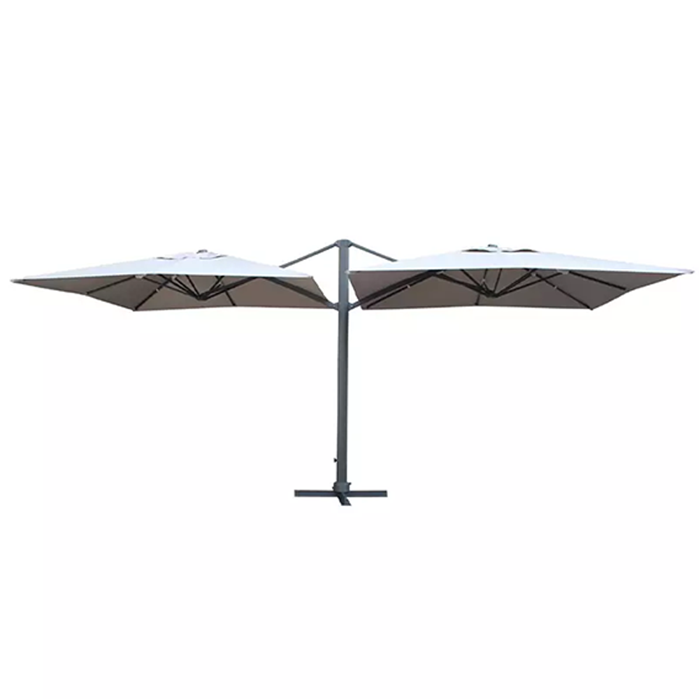 Parasol Bismark en aluminium sable 3X6M