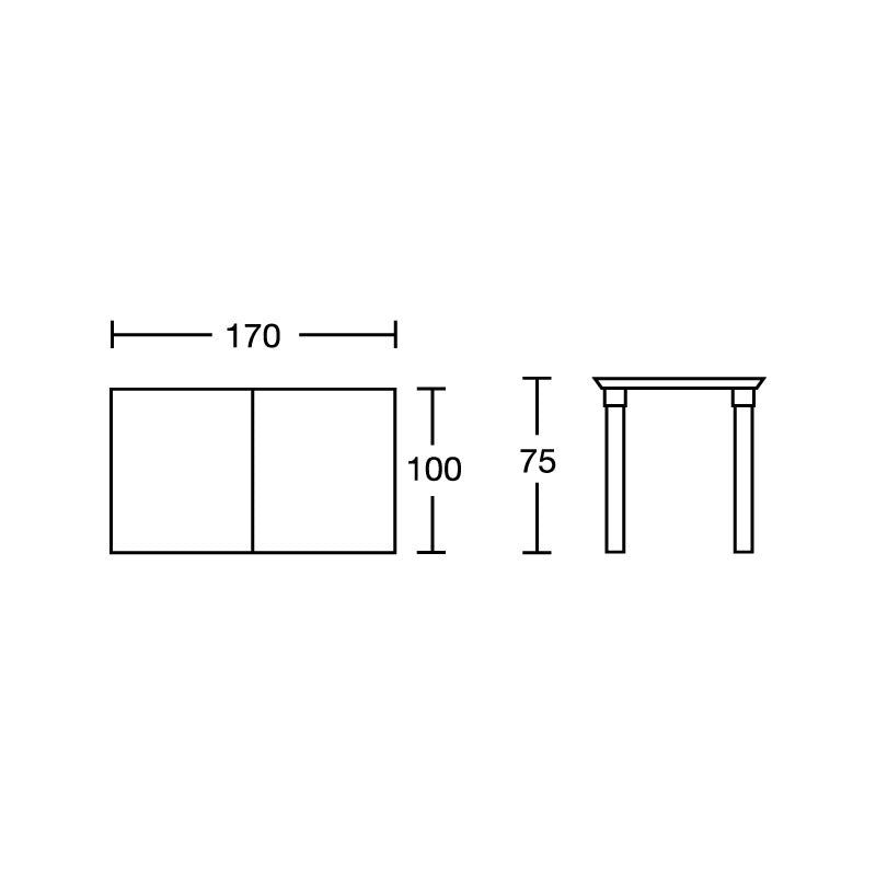 Table de jardin Intreccio - 170x100 cm - Usage intérieur/extérieur