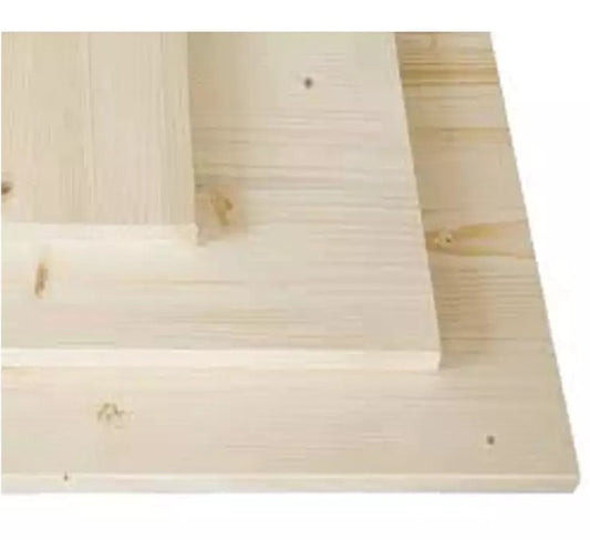 Panneau de table en bois de sapin lamellé - Épaisseur 28 mm (200x40 cm)