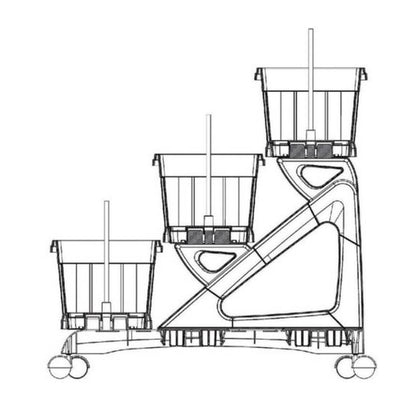 Kit de 3 jardinières sur trois niveaux avec chariot Bama Verde