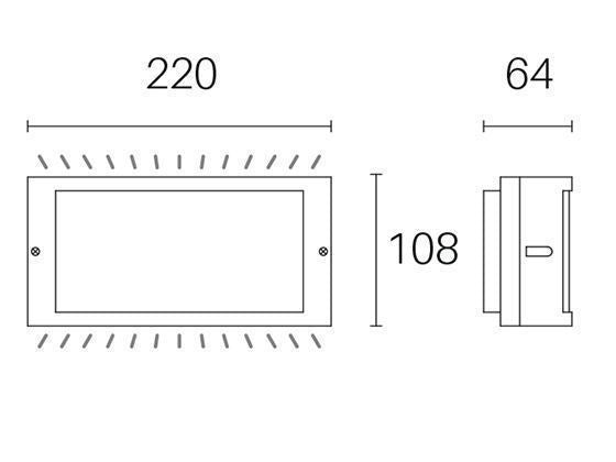 Applique 10W LED 4000K ligne écran blanc