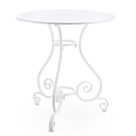 Table d'extérieur blanche diamètre 70 cm