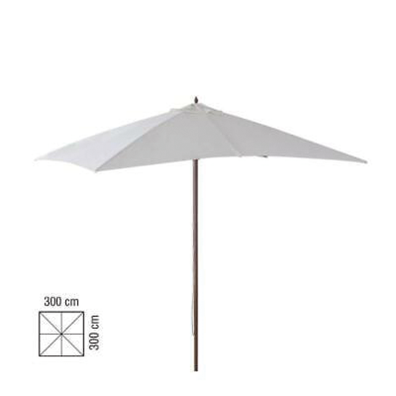 Parasol en bois blanc 3 x 3