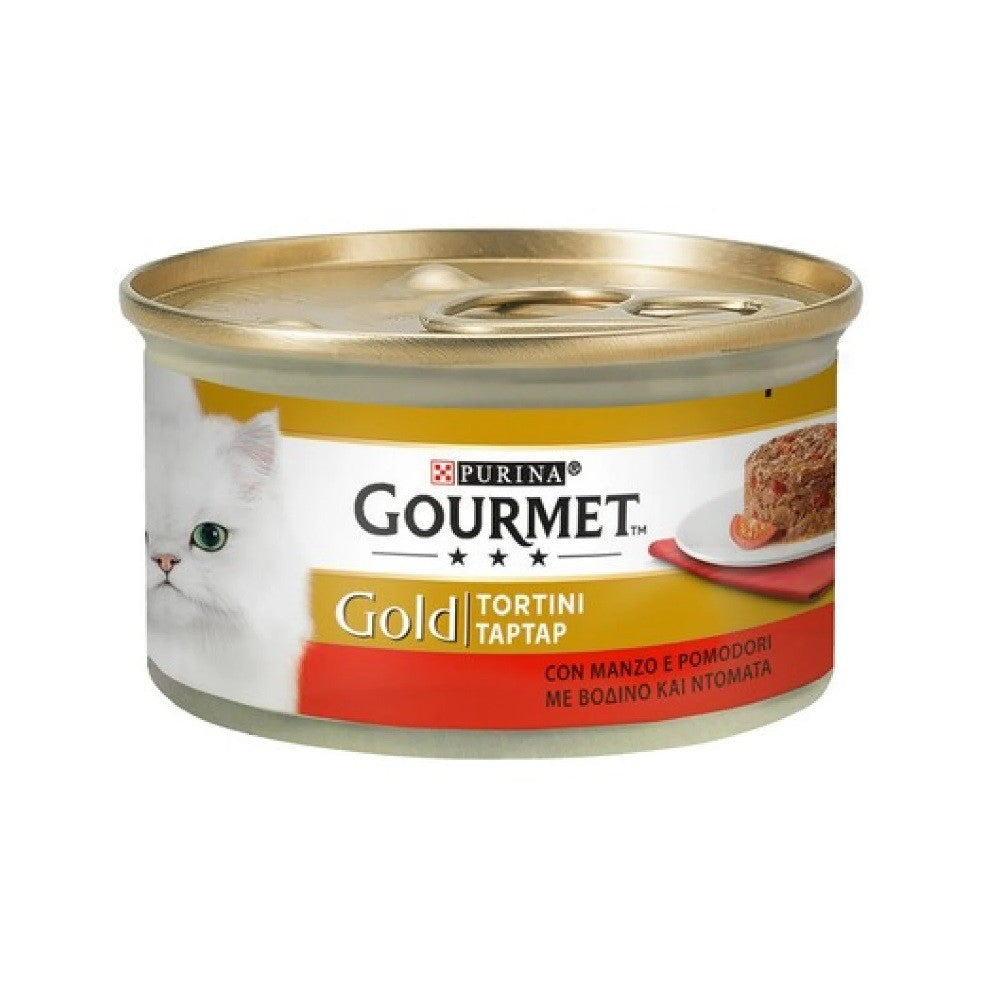 Galettes Gourmet Gold au bœuf et tomates Purina 85 grammes