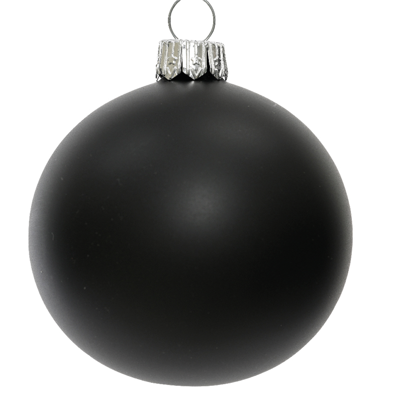 Boule de Noël noire mate Ø10