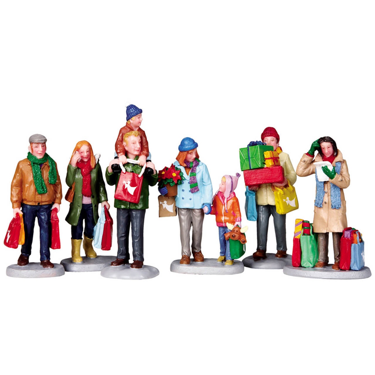 Lemax Holiday Shoppers, Set Of 6 - Holiday shoppers, lot de 6 pour le village de Noël