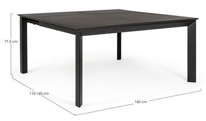 Table de jardin extensible Konnor anthracite