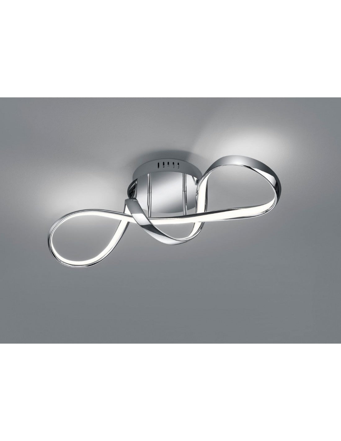 Plafonnier Perugia Design Fiocco Chrome Led Dimmer 4000k Trio Lighting