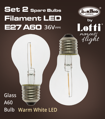 Lot de 2 Lampes de Rechange E27 36V Goutte Ø60mm Lumières de Noël