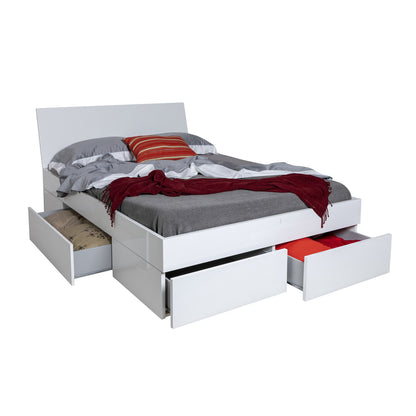 Lit coffre Queen Size avec 4 tiroirs 166x220x96H