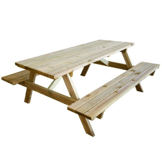 Table de pique-nique pliante avec bancs en bois, table de camping de jardinage