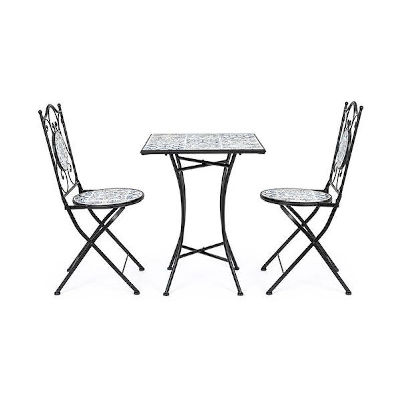 Bizzotto Erice Ensemble extérieur en acier et céramique 3PCS