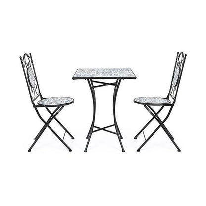 Bizzotto Erice Ensemble extérieur en acier et céramique 3PCS