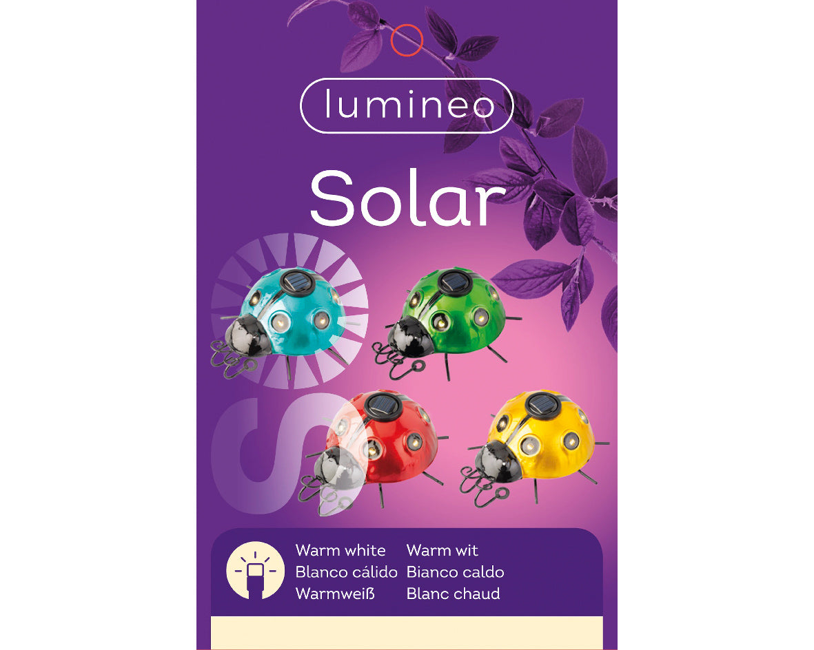 Insecte solaire fixe 4 couleurs assorties