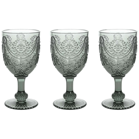 Set de 3 verres Savoia 320 cc en verre gris