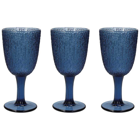 Set de 3 Gobelets 250 Cc Verre Bleu DAVOR LINE