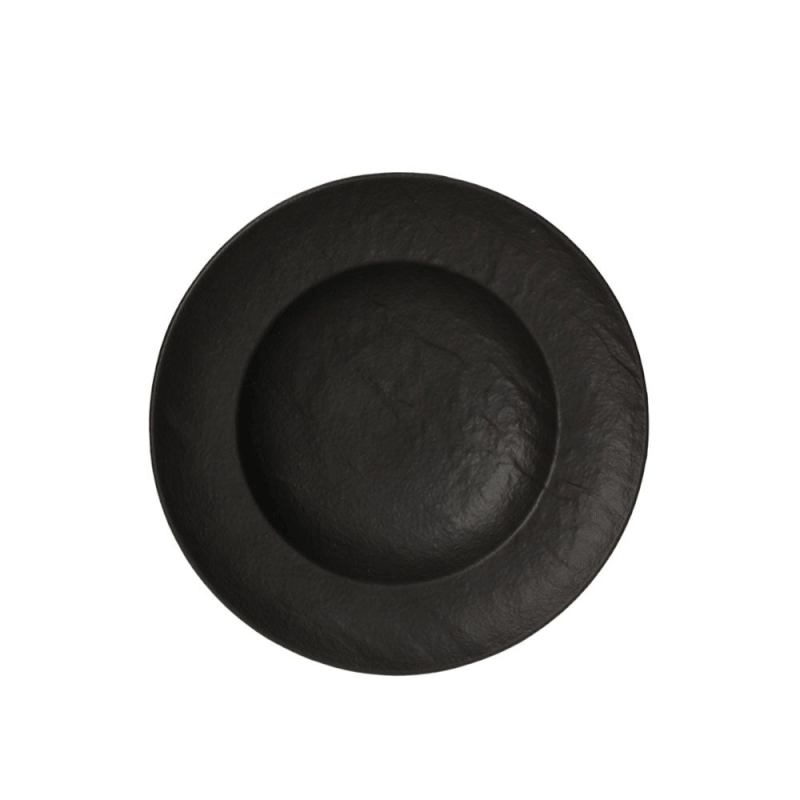 Assiette bol 25 cm Vulcania en porcelaine noire