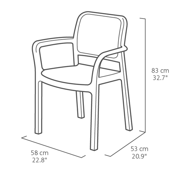 Fauteuil cappuccino Samanna