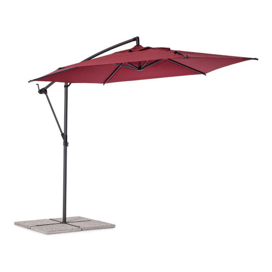 Parapluie Braccio Tropea 3 mètres Anthracite et Bordeaux