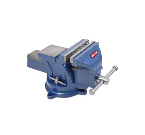 Etau d'établi pivotant en fonte bleue 100 mm Valex 1451575.