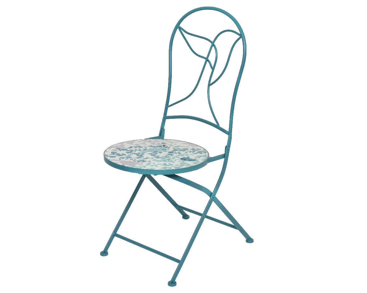 Chaise de bistro d'extérieur Minca en fer pliant