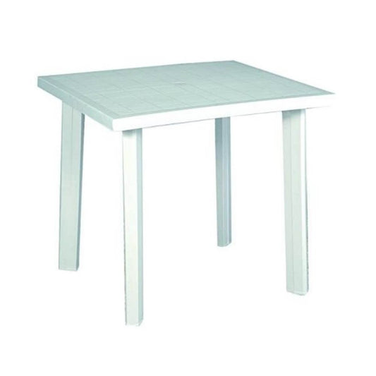 Table en plastique blanc 80x75x72h cm. Flocon