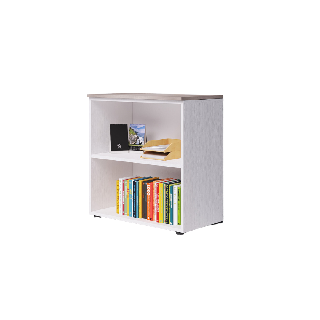 Meuble de bureau ouvert à deux compartiments avec plateau couleur Olmo H87x90x45cm