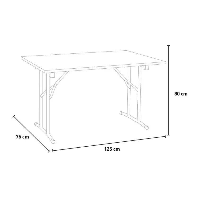 Table avec pieds pliants en chêne