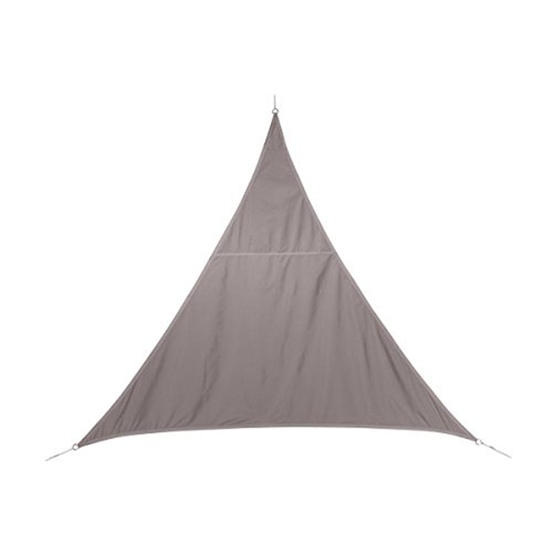 Auvent Triangulaire 3x3x3 m en Tissu Imperméable - Couleur : Gris Tourterelle